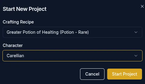 A crafting project showing its stages and progress