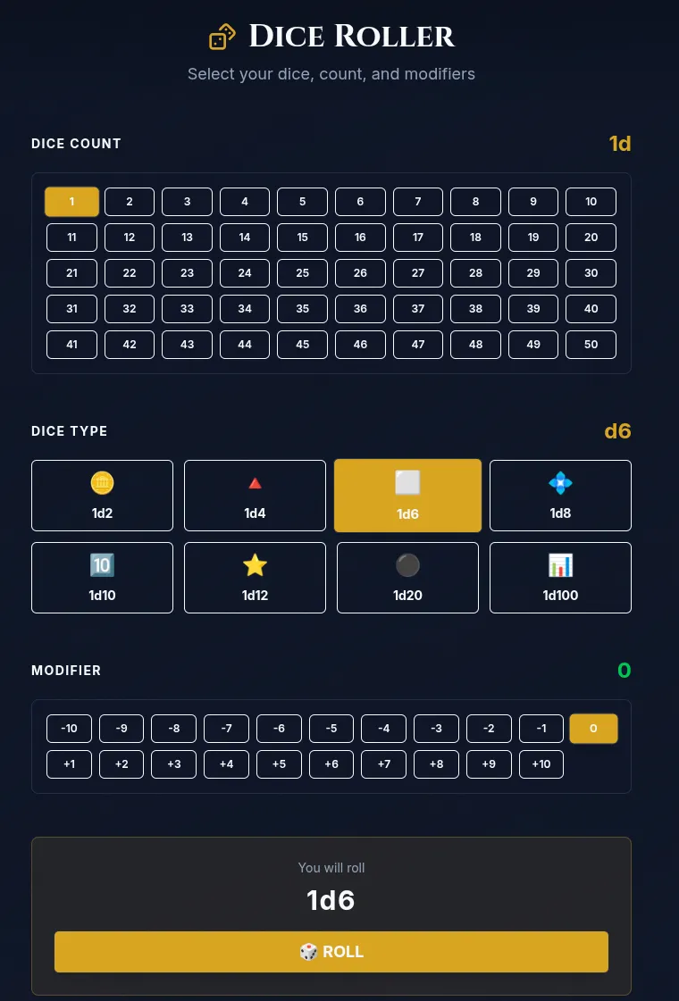 Chronkeeper screenshot: dice at hand